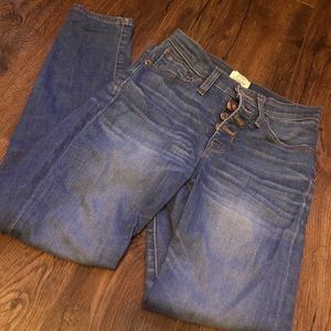 Jcrew 9” high rise toothpick Jean